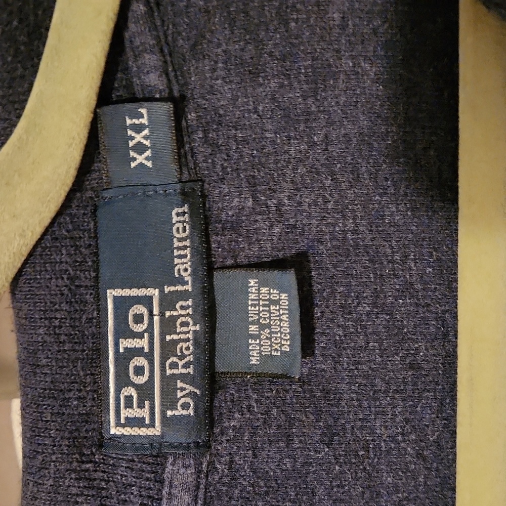 POLO RALPH LAUREN MEN'S HALF ZIP BLUE PULLOVER SIZE XXL - Picture 2 of 5